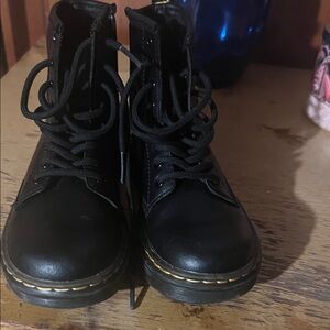 Dr. Martens Black Kids Lace-Up Boots